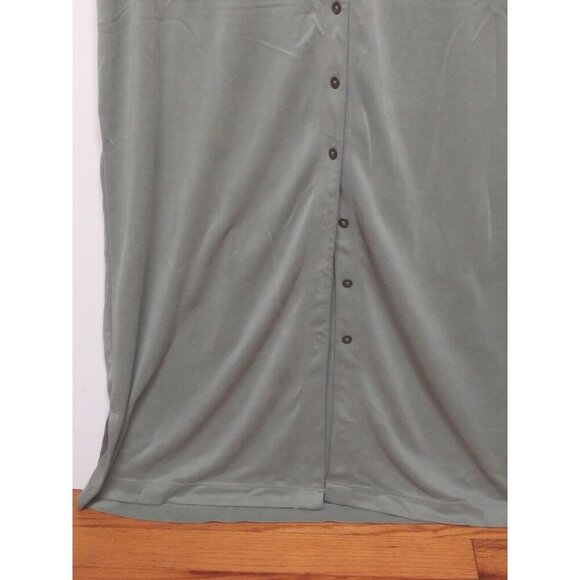 Tahari dress sage green XL lagenlook front buttons sleeveless chest pockets EUC - Picture 4 of 7